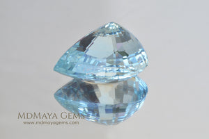 Fine Blue Aquamarine Pear cut 8.00 ct