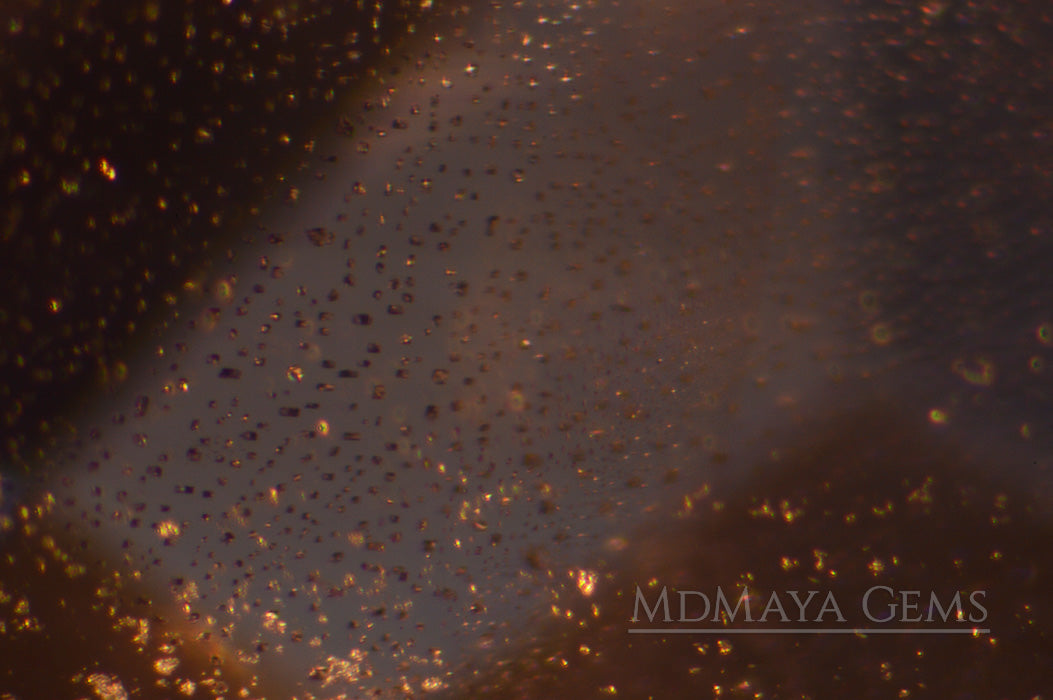 Negative crystals in Pretty Bluish Gray Spinel Unheated, Octagon Cut 1.78 ct