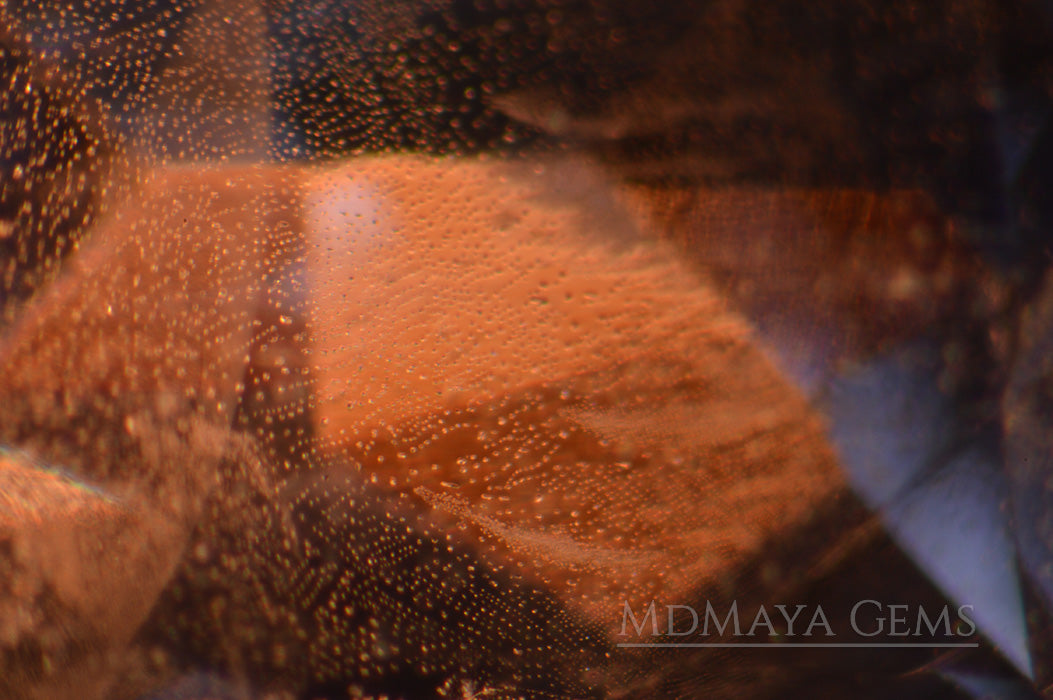 Negative crystals in Pretty Bluish Gray Spinel Unheated, Octagon Cut 1.78 ct