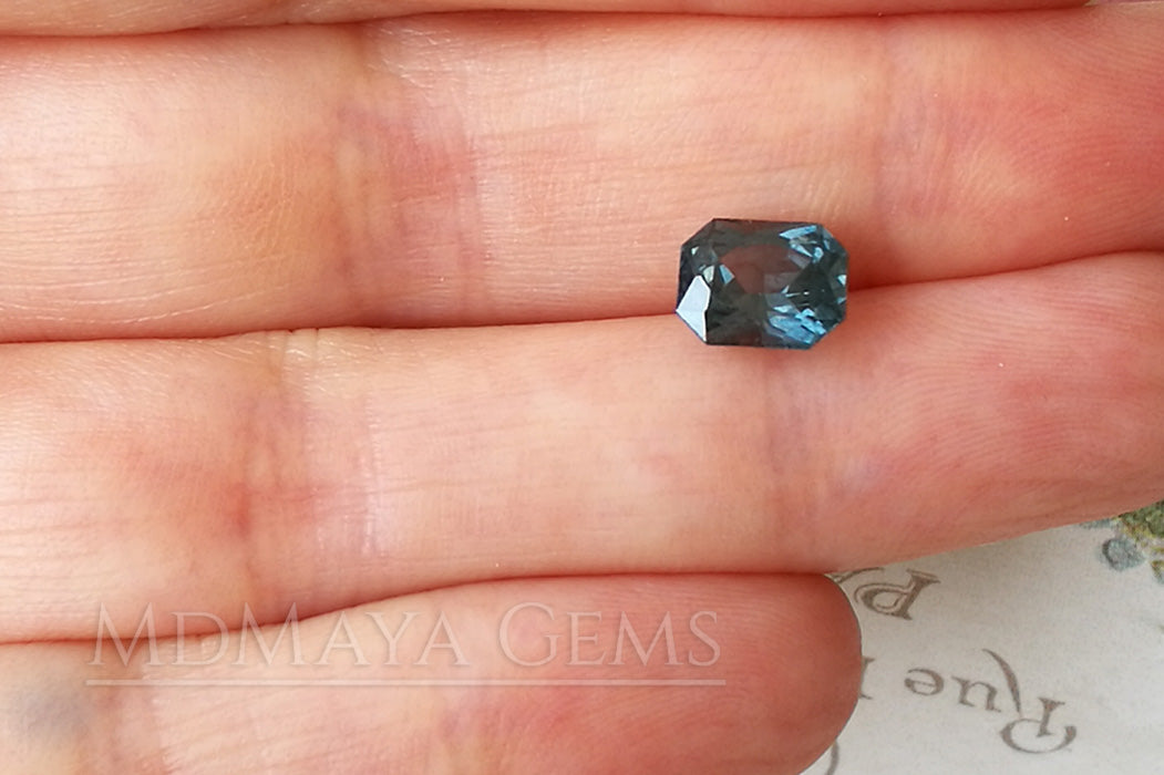 Pretty Bluish Gray Spinel Unheated, Octagon Cut, 1.78 ct. Perfect for Engagement Ring