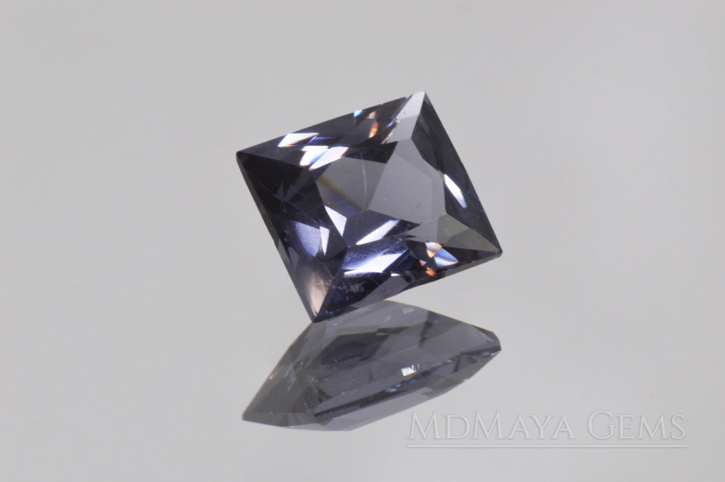 Affordable Blue Grey Spinel Gemstone Rectangle Cut 1.95 ct.