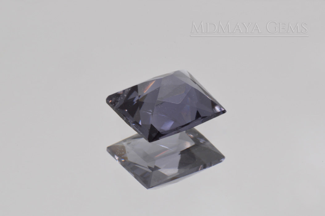 Affordable Blue Grey Spinel Gemstone Rectangle Cut 1.95 ct.