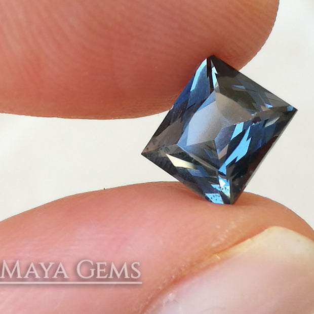 Affordable Blue Grey Spinel Gemstone Rectangle Cut 1.95 ct.