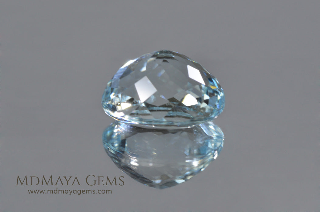 Greenish Blue Aquamarine Oval cut 2.98 ct