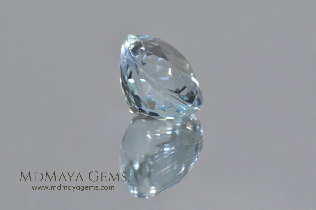 Greenish Blue Aquamarine Oval cut 2.98 ct