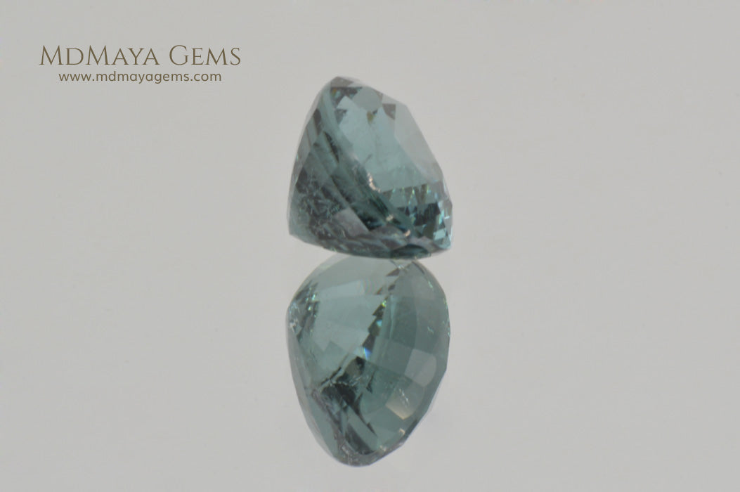 Natural Blue Green African Tourmaline (Mozambique) Pear Cut 3.45 ct