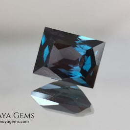  Affordable Blue Grey Spinel Gemstone. Rectangle Cut. 2.14 ct. Maximum brilliance. This gem has a beautiful behavior under any type of light, it has a dark blue color full of bright sparkles. Inclusions visible only under the lens.  Beautiful gemstone for your personalized jewelry.