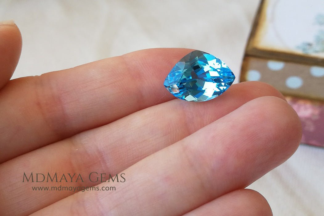 Magnificent Blue Topaz Stone Fancy Cut 7.87 ct