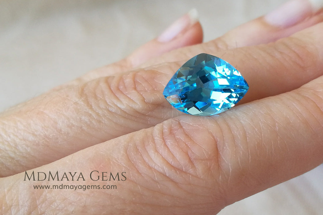 Magnificent Blue Topaz Stone Fancy Cut 7.87 ct