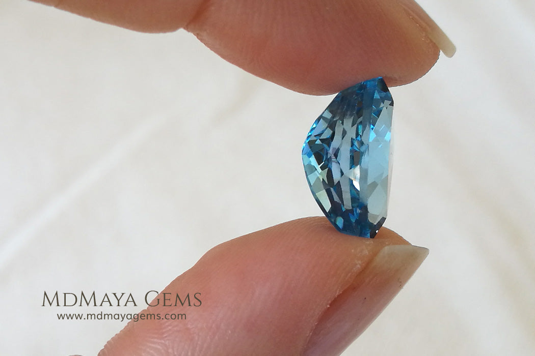Magnificent Blue Topaz Stone Fancy Cut 7.87 ct
