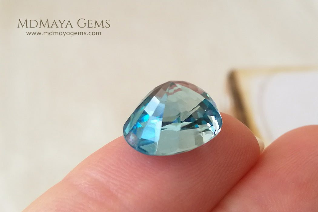 Natural Cambodian Blue Zircon Oval Cut 9.50 ct