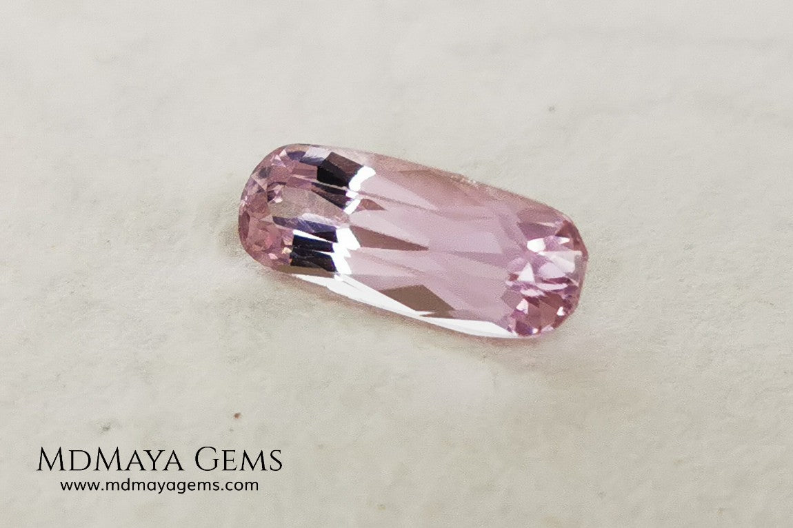 Amazing very bright pink Kunzite 4.69 ct. with an elongated cushion cut