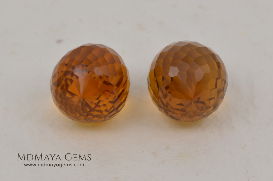 Briolette Citrine Matched Pair 15.39 ct