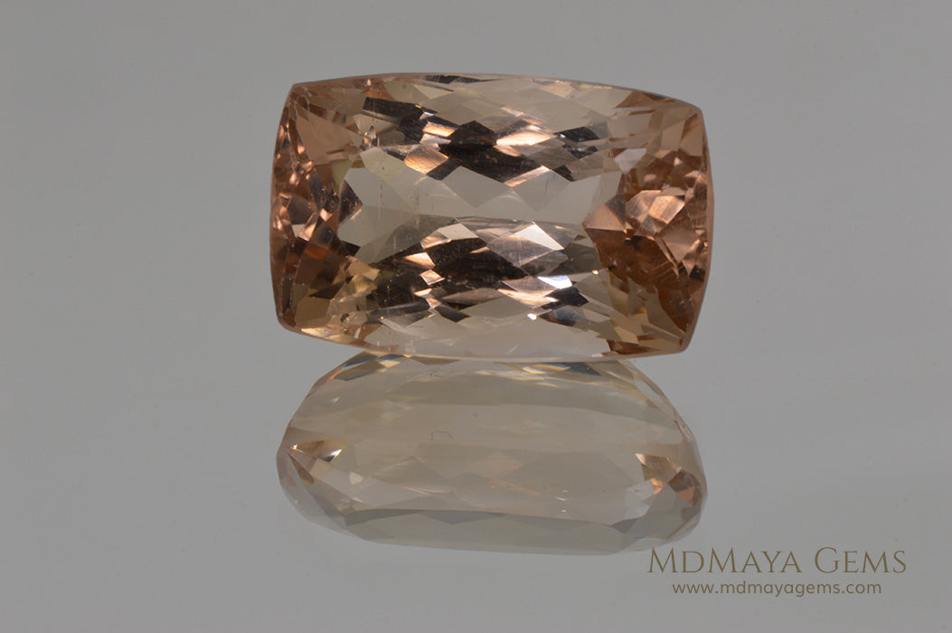 Genuine Light Orange Peach Topaz Gem 15.70 ct Cushion Cut