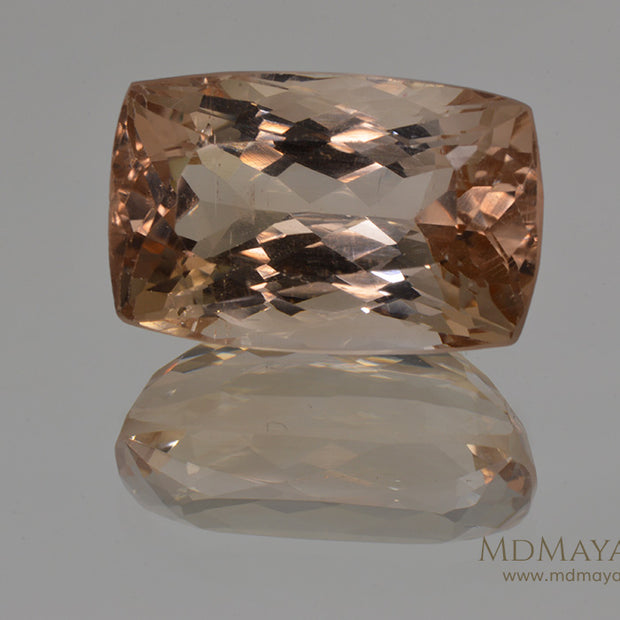 Genuine Light Orange Peach Topaz Gem 15.70 ct Cushion Cut