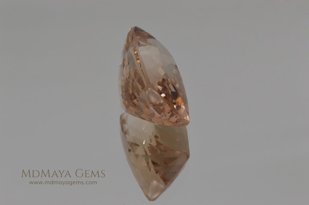 Genuine Light Orange Peach Topaz Gem 15.70 ct Cushion Cut