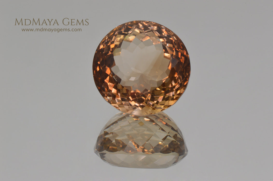 Magnificient Brown Topaz Stone 19.84 ct Round Cut
