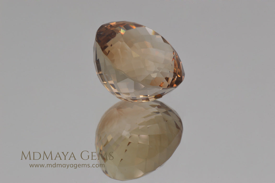 Magnificient Brown Topaz Stone 19.84 ct Round Cut