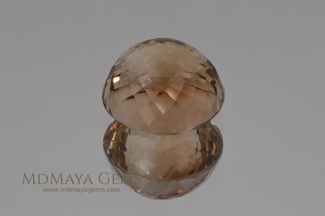 Magnificient Brown Topaz Stone 19.84 ct Round Cut