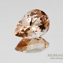 Large Peach Orange Topaz Gemstone 17.40 ct Pear Cut