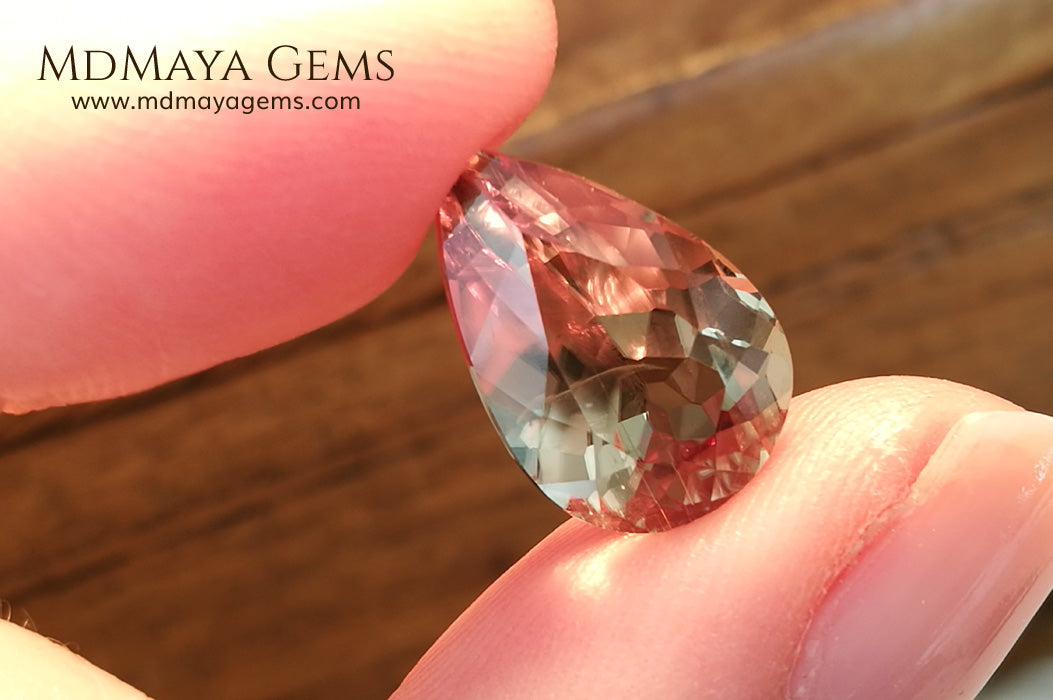 Color Change Diaspore Gemstone 7.77 ct under different lighting conditions