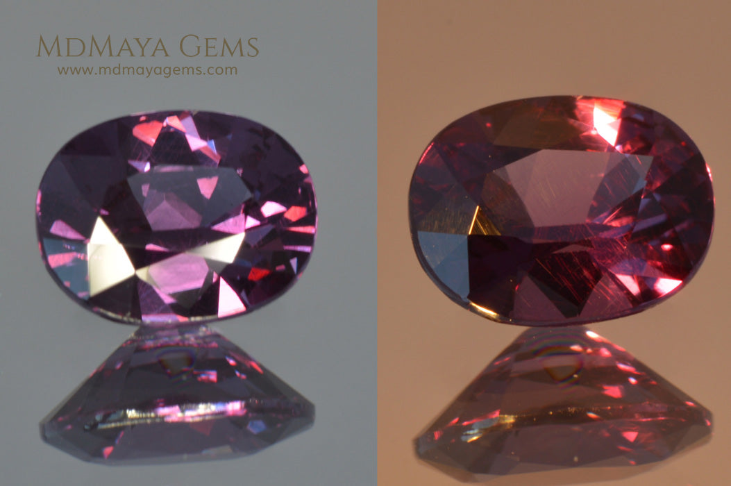 Color Change Garnet Oval Cut 1.41 ct