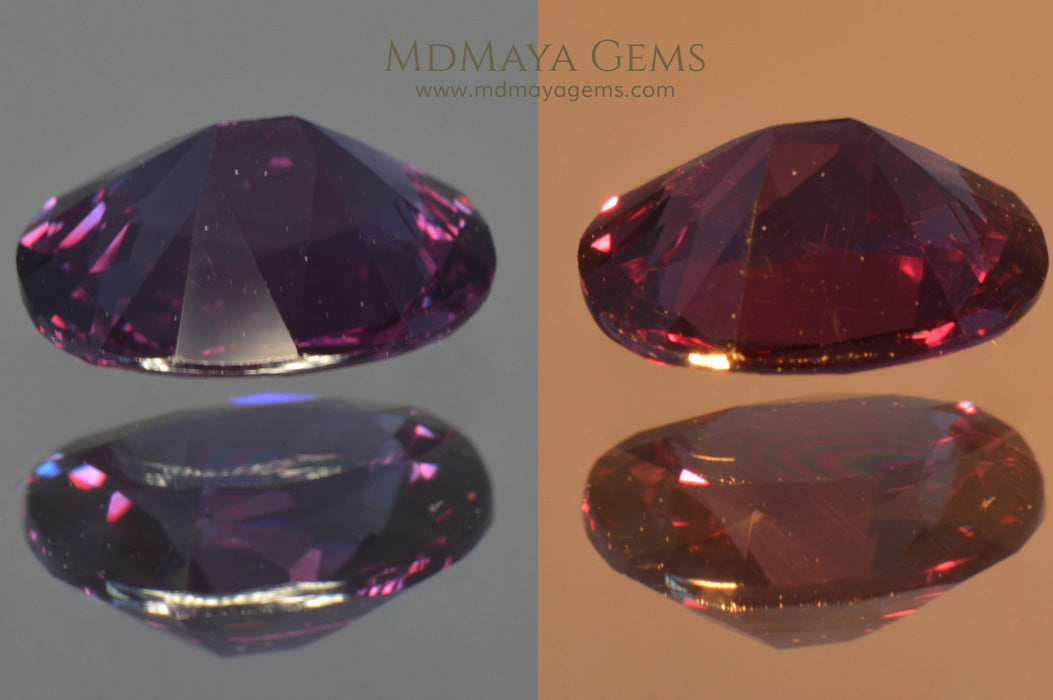 Color Change Garnet Oval Cut 1.41 ct