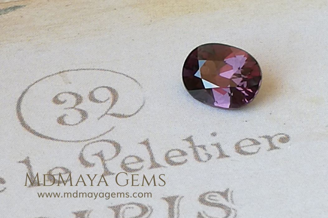 Color Change Garnet Oval Cut 1.41 ct