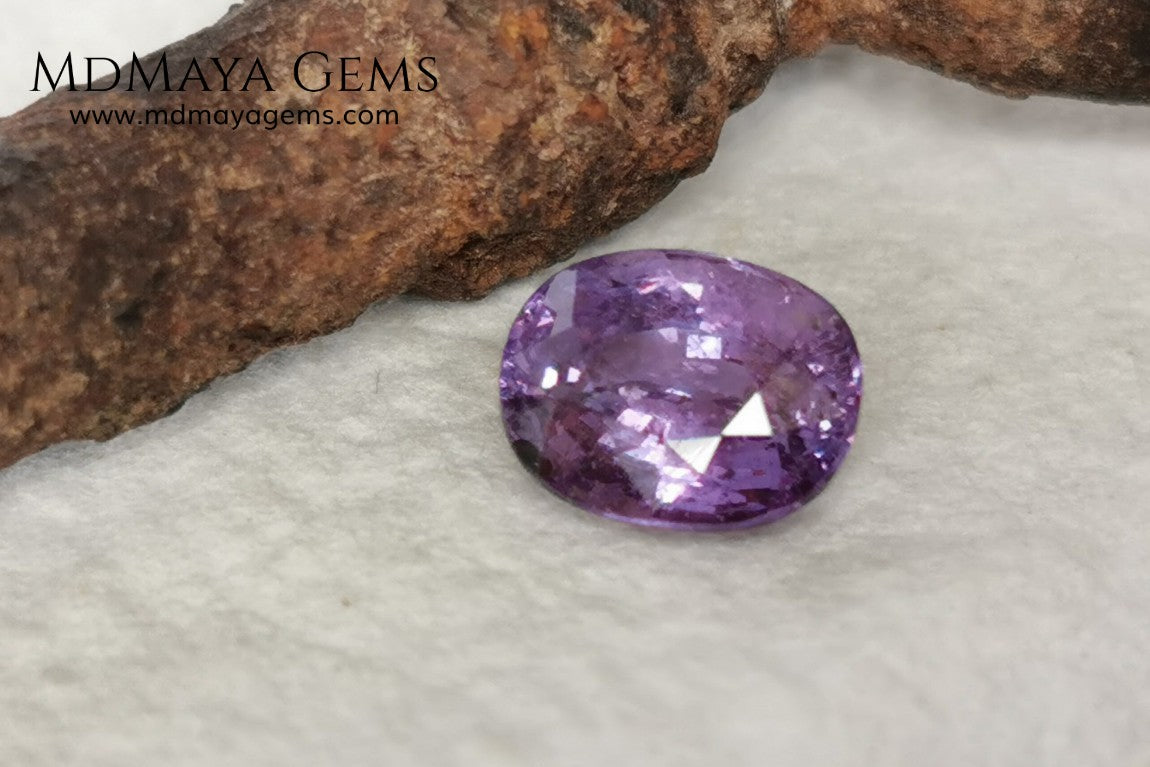  Change Color Sapphire, Oval Cut 1.38 ct. This amazing gemstone is violet in daylight and purple under incandescent light. Its color is very bright and vivid, it will look very interesting in any piece of jewelry, and the best, the price.