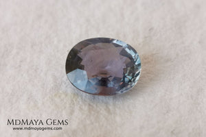 Unheated Color Change Sapphire 4.03 ct. Oval Cut. This untreated gemstone is violetish blue in daylight and purple in incandescent light. A large gem at an affordable price. The gem has a nick on the girdle (not visible with the nacked eye), it will look perfect mounted in any piece of jewelry. Don't miss it! 
