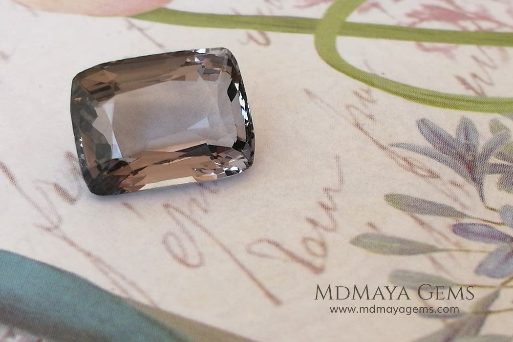 Silver Grey Mogok Spinel Gemstone Cushion Cut 4.30 ct