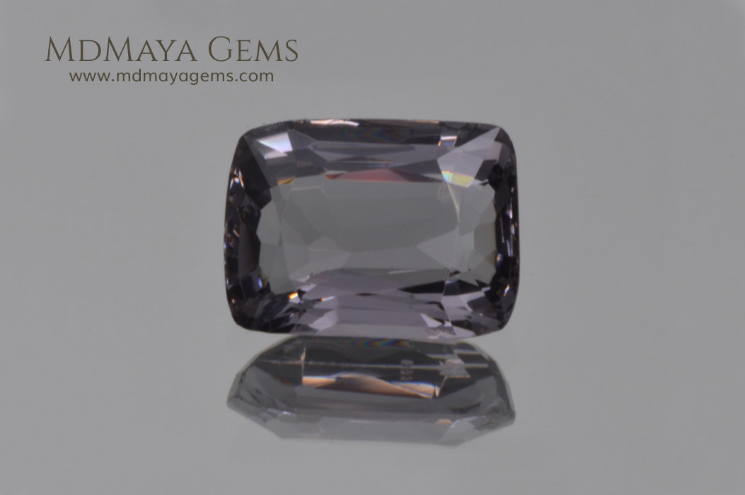 Silver Grey Mogok Spinel Gemstone Cushion Cut 4.30 ct