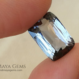 Silver Grey Mogok Spinel Gemstone Cushion Cut 4.30 ct
