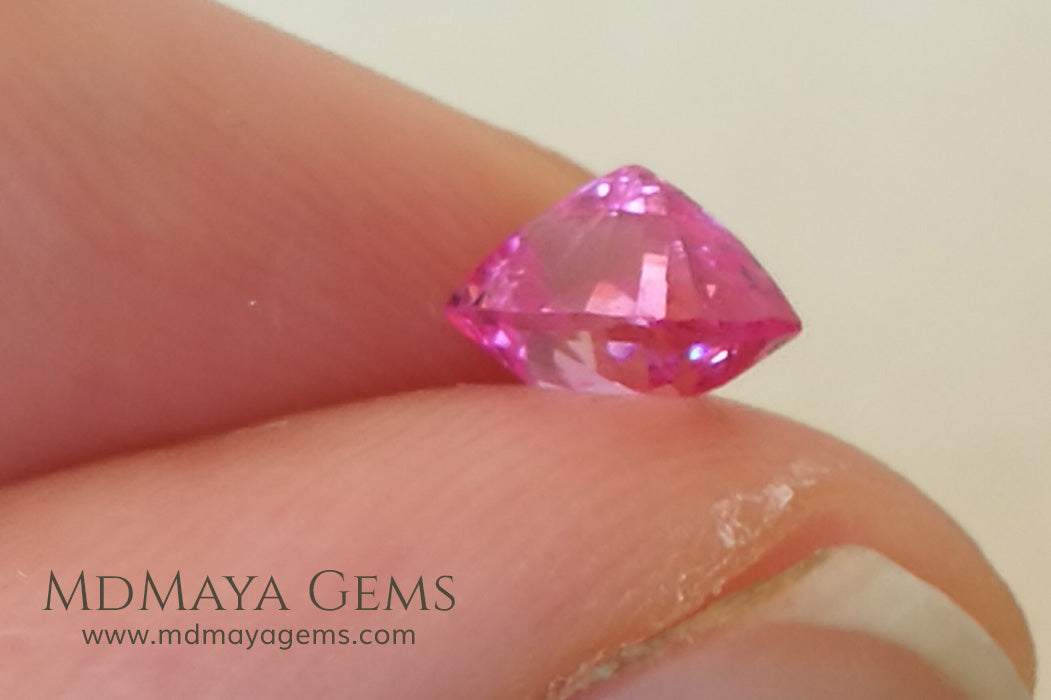Neon Pink Burmese Spinel Cushion Cut 1.08 ct