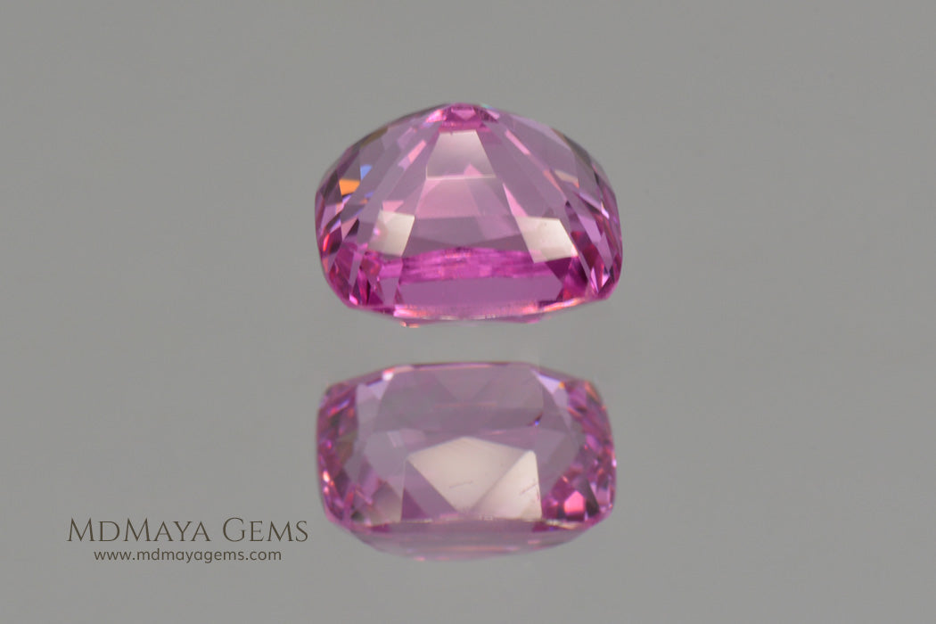 Neon Pink Burmese Spinel Cushion Cut 1.08 ct