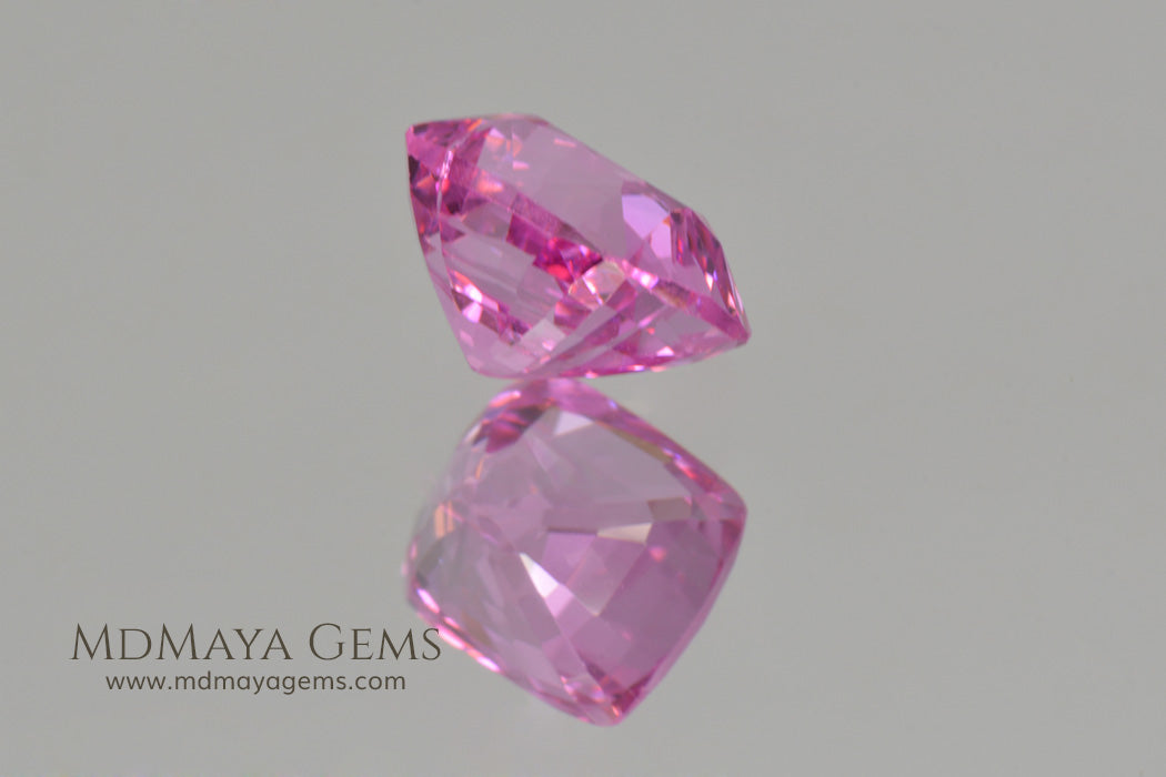 Neon Pink Burmese Spinel Cushion Cut 1.08 ct