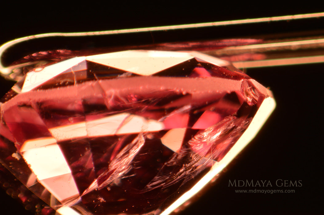 Inclusions in  Mogok Spinel Cushion Cut 1.40 ct