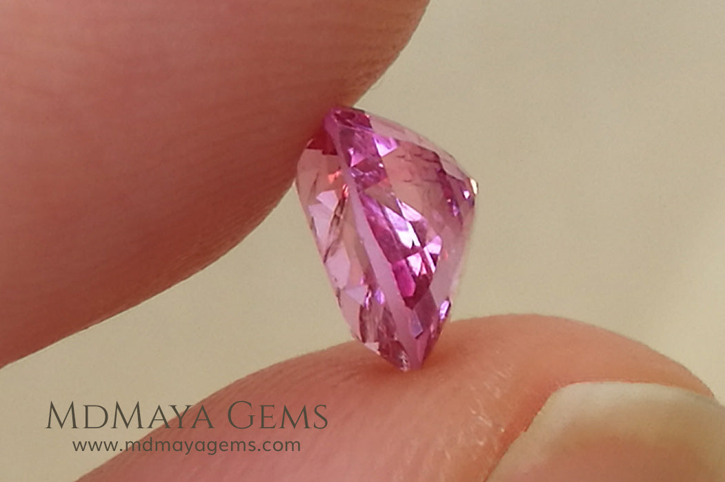 Hot Pink Mogok Spinel Cushion Cut 1.40 ct