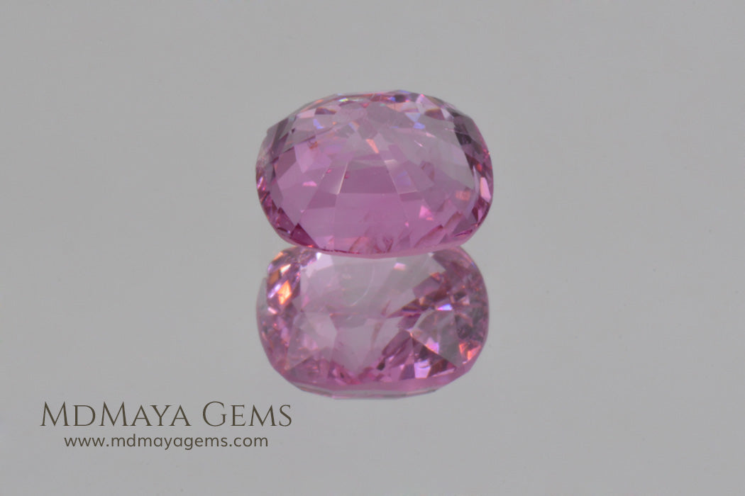 Hot Pink Mogok Spinel Cushion Cut 1.40 ct