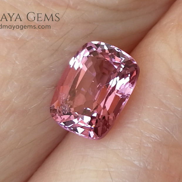 Lustrious Pink Spinel Cushion Cut 1.68 ct