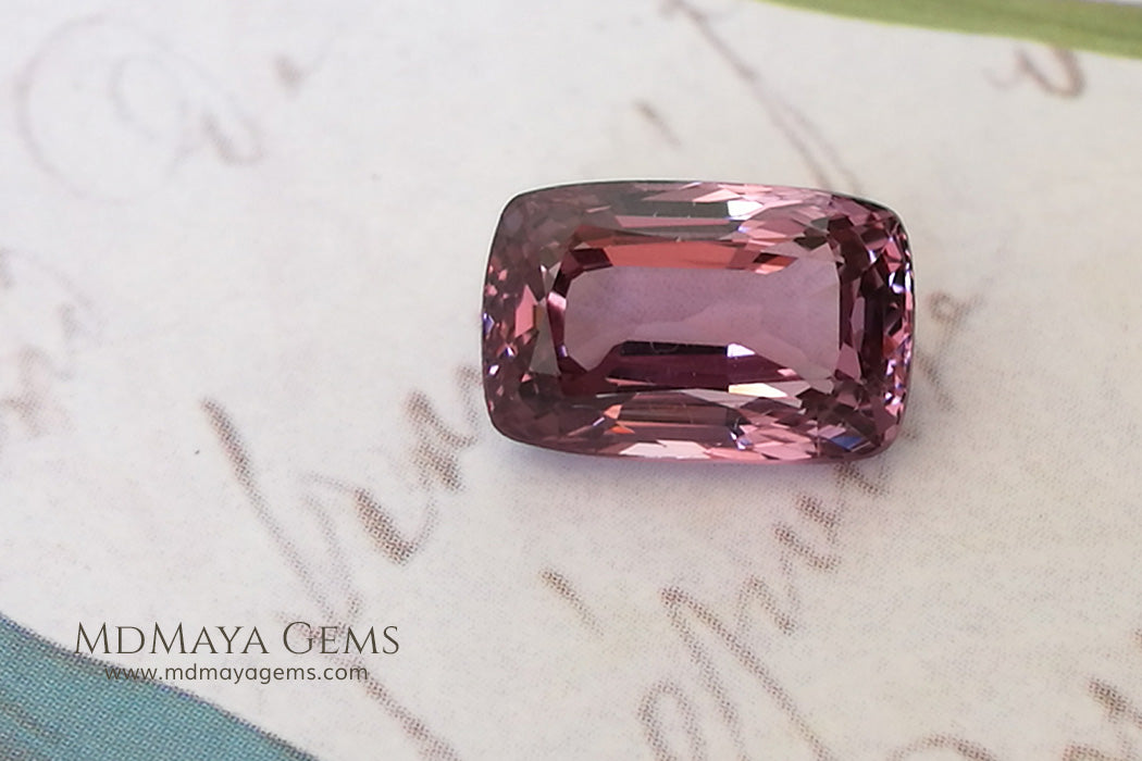 Rare Pink Raspberry Spinel from Burma Cushion Cut 2.34 ct