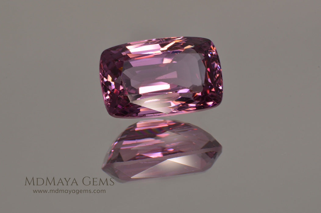 Rare Pink Raspberry Spinel from Burma Cushion Cut 2.34 ct