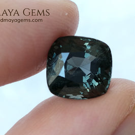 Magnificent Greyish Blue Spinel Cushion Cut 4.80 ct under daylight 