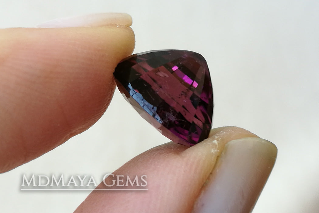 Dark Reddish Purple Tourmaline. Oval Cut. 5.51ct.