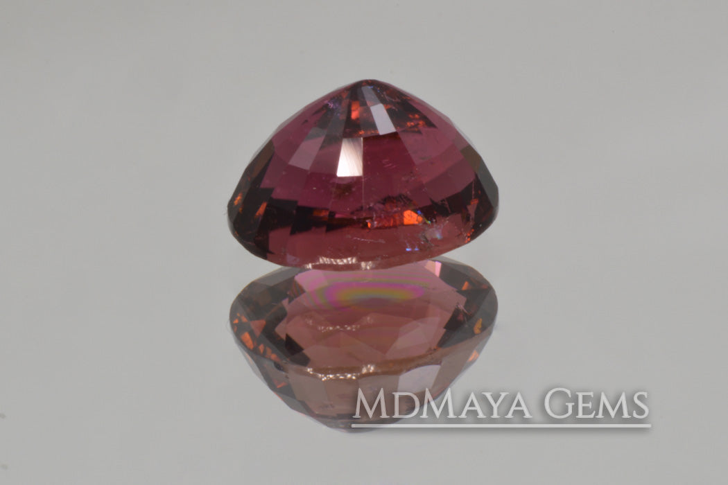 Dark Reddish Purple Tourmaline. Oval Cut. 5.51ct.