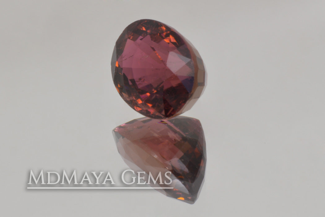 Dark Reddish Purple Tourmaline. Oval Cut. 5.51ct.
