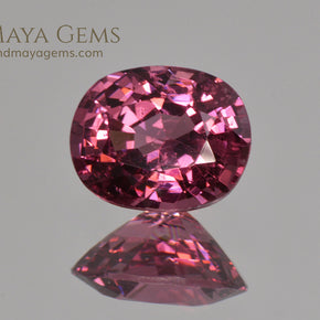 Rich Lotus Blossom Pink Spinel from Burma Oval Cut 1.70 ct