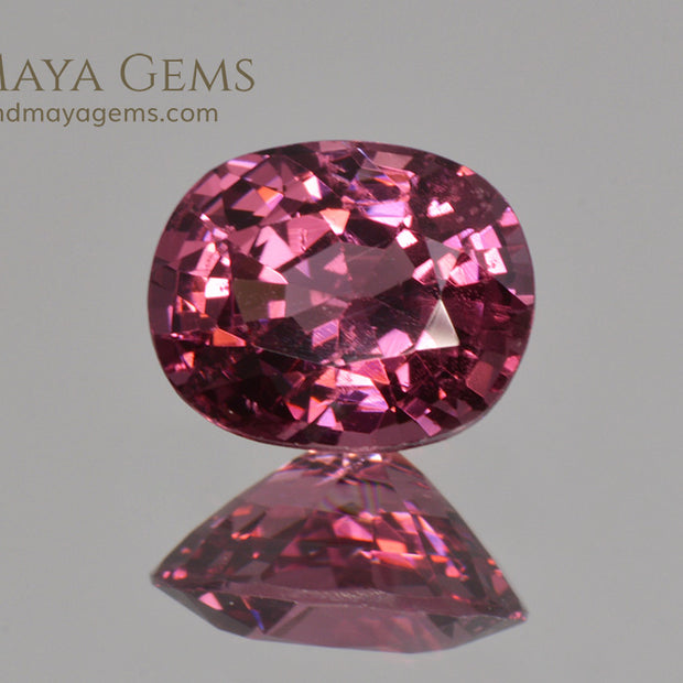Rich Lotus Blossom Pink Spinel from Burma Oval Cut 1.70 ct