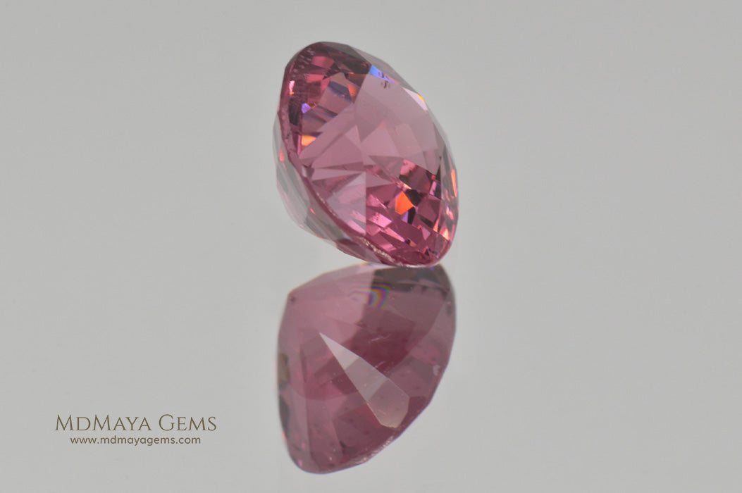 Rich Lotus Blossom Pink Spinel from Burma Oval Cut 1.70 ct