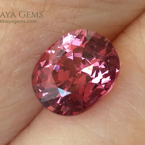 Rich Lotus Blossom Pink Spinel from Burma Oval Cut 1.70 ct